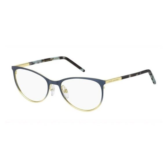 NEW MARC JACOBS MARC 708 0NUC 00 EYEGLASSES BLUE GOLD WOMEN EYEWEAR MARC JACOBS